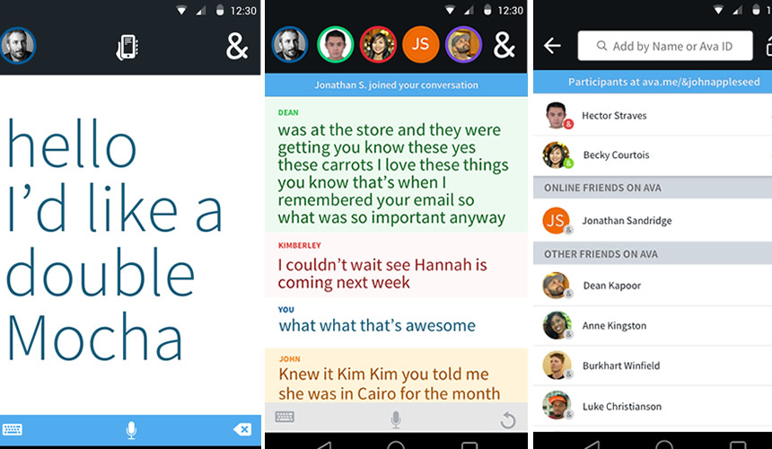Ava: Transcriptions & Captions